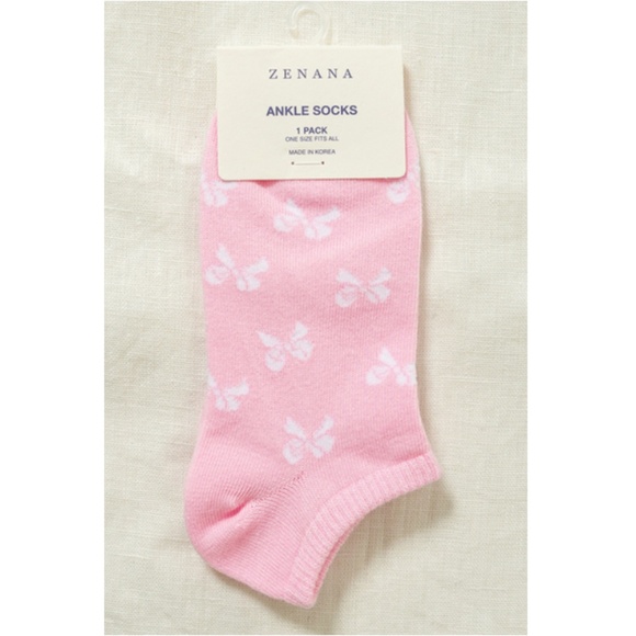 Pink Bow Ribbon Socks - Picture 1 of 1